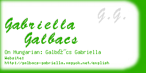 gabriella galbacs business card